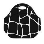 Black And White Giraffe Pattern Print Neoprene Lunch Bag