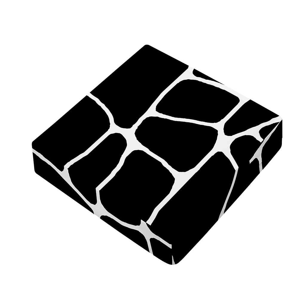 Black And White Giraffe Pattern Print Outdoor Seat Cushion Cover