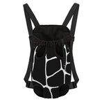 Black And White Giraffe Pattern Print Pet Carrier Backpack