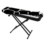 Black And White Giraffe Pattern Print Piano Keyboard Cover