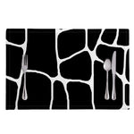 Black And White Giraffe Pattern Print Placemat