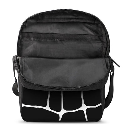 Black And White Giraffe Pattern Print Rectangular Crossbody Bag
