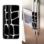 Black And White Giraffe Pattern Print Refrigerator Handle Covers