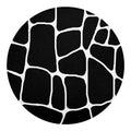 Black And White Giraffe Pattern Print Round Blanket