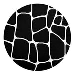 Black And White Giraffe Pattern Print Round Blanket