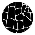 Black And White Giraffe Pattern Print Round Floor Mat