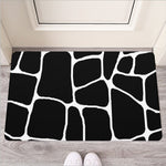 Black And White Giraffe Pattern Print Rubber Doormat