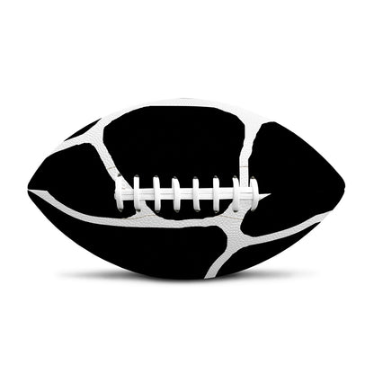 Black And White Giraffe Pattern Print Rugby Ball