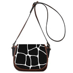 Black And White Giraffe Pattern Print Saddle Bag