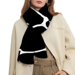 Black And White Giraffe Pattern Print Scarf