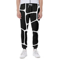 Black And White Giraffe Pattern Print Joggers