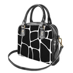 Black And White Giraffe Pattern Print Shoulder Handbag