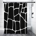 Black And White Giraffe Pattern Print Shower Curtain
