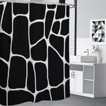 Black And White Giraffe Pattern Print Shower Curtain