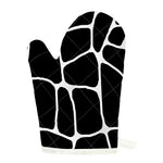 Black And White Giraffe Pattern Print Single Oven Mitt