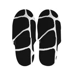 Black And White Giraffe Pattern Print Slippers