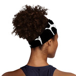Black And White Giraffe Pattern Print Sports Headband