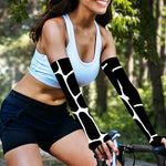 Black And White Giraffe Pattern Print Sun Protection Arm Sleeves