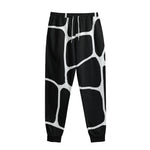 Black And White Giraffe Pattern Print Sweatpants