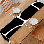 Black And White Giraffe Pattern Print Table Runner