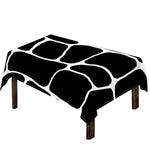 Black And White Giraffe Pattern Print Tablecloth