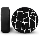 Black And White Giraffe Pattern Print Tire Cover