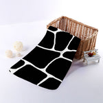 Black And White Giraffe Pattern Print Towel