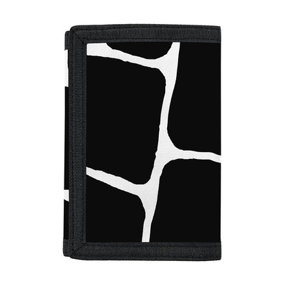 Black And White Giraffe Pattern Print Trifold Wallet