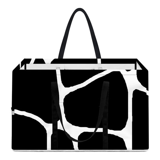 Black And White Giraffe Pattern Print Utility Tote Bag