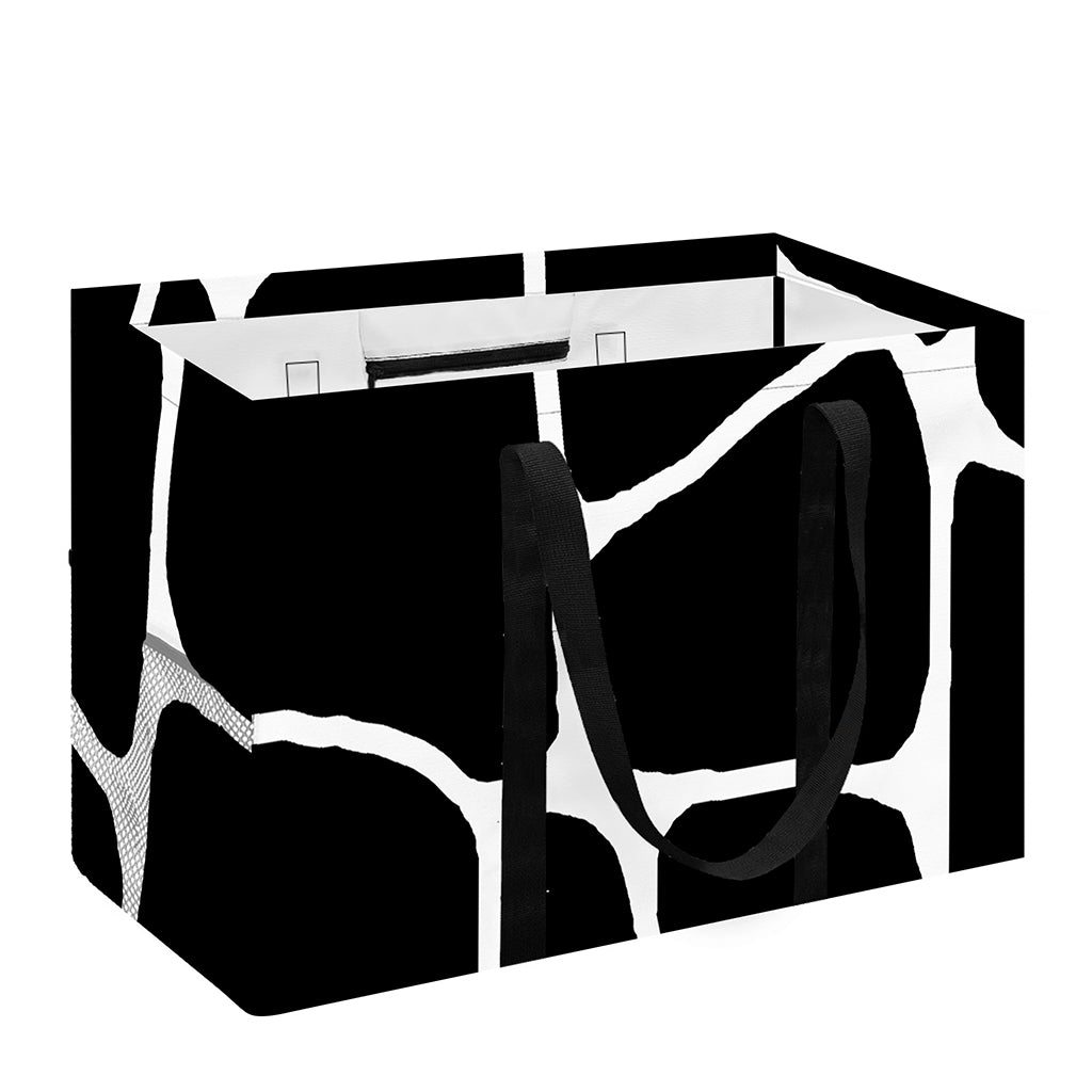 Black And White Giraffe Pattern Print Utility Tote Bag