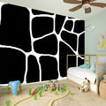 Black And White Giraffe Pattern Print Wall Sticker
