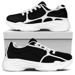 Black And White Giraffe Pattern Print White Chunky Shoes