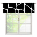 Black And White Giraffe Pattern Print Window Valance