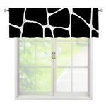 Black And White Giraffe Pattern Print Window Valance