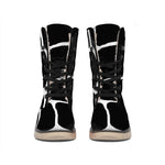 Black And White Giraffe Pattern Print Winter Boots