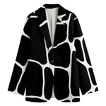 Black And White Giraffe Pattern Print Women's Blazer
