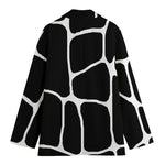 Black And White Giraffe Pattern Print Women's Blazer