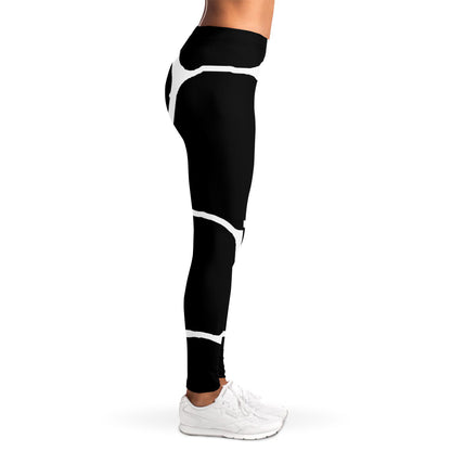 Black And White Giraffe Pattern Print Women's Leggings