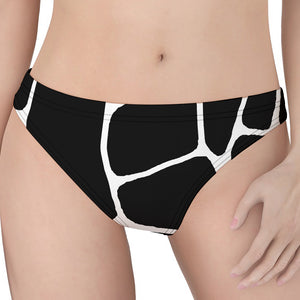 Black And White Giraffe Pattern Print Women's Thong