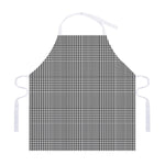 Black And White Glen Plaid Print Adjustable Apron