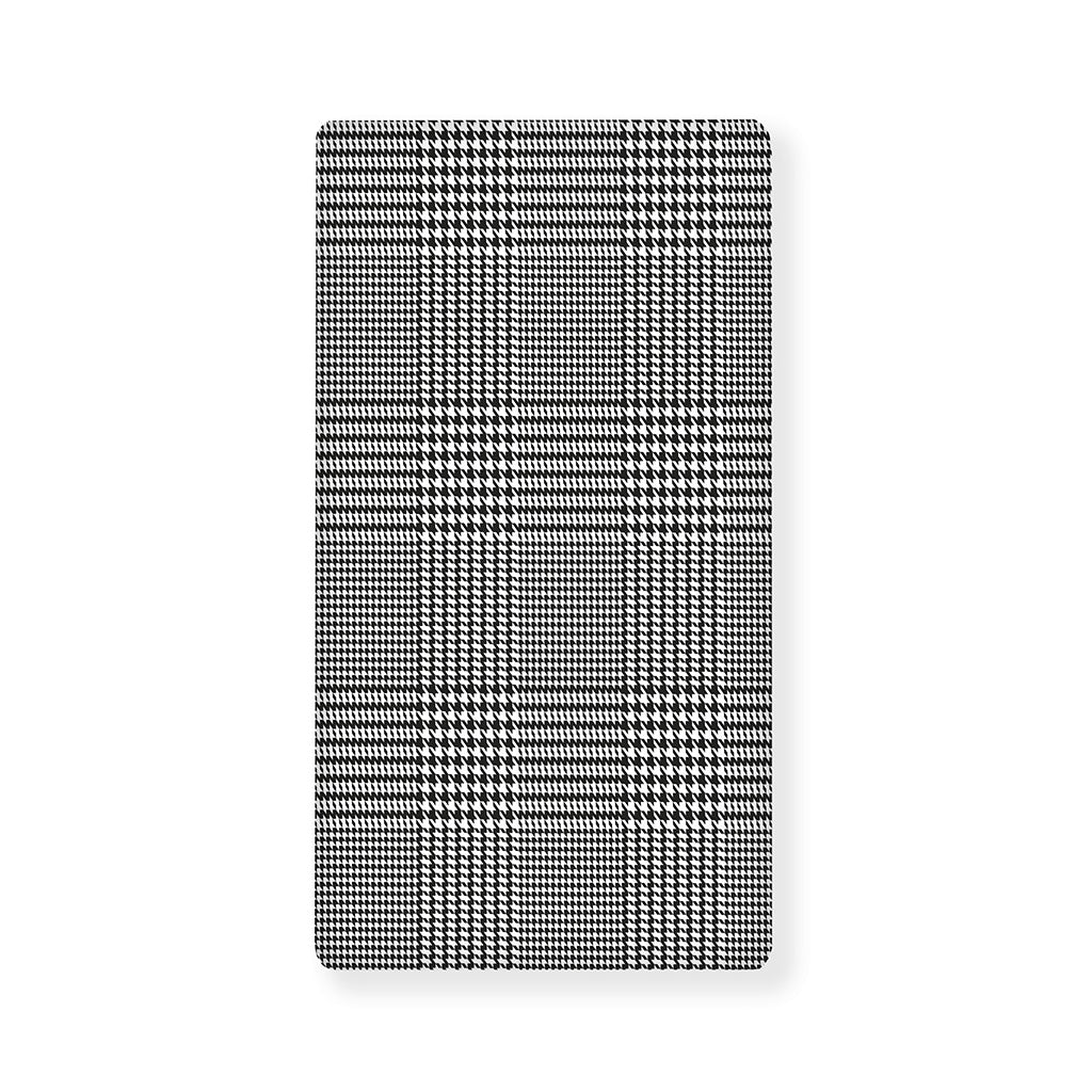 Black And White Glen Plaid Print Baby Crib Sheet