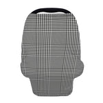 Black And White Glen Plaid Print Baby Seat Cover