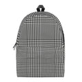 Black And White Glen Plaid Print School Backpack
