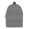 Black And White Glen Plaid Print Backpack