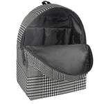 Black And White Glen Plaid Print Backpack