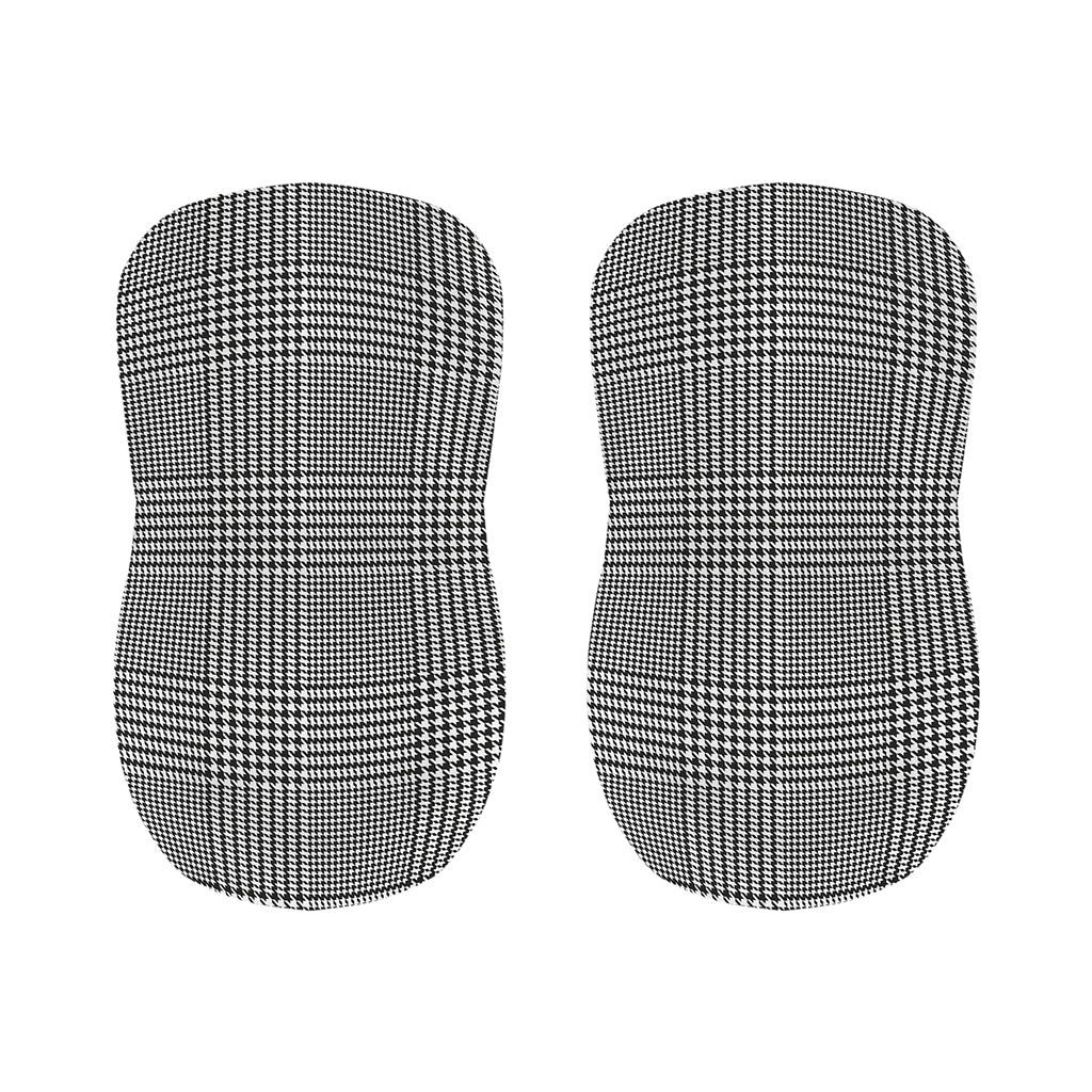 Black And White Glen Plaid Print Bar Stool Covers