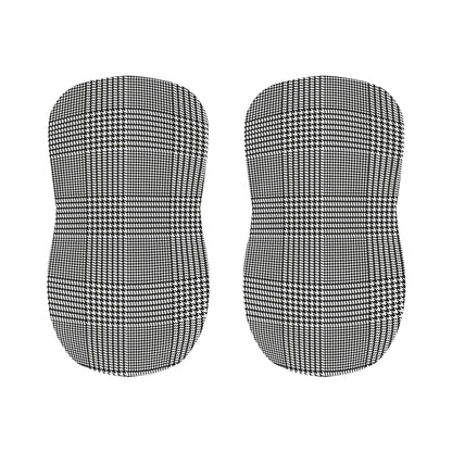 Black And White Glen Plaid Print Bar Stool Covers