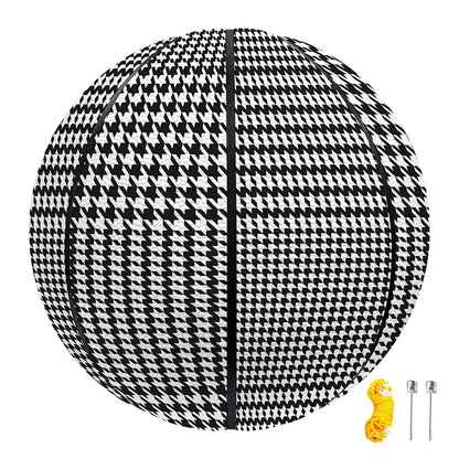 Black And White Glen Plaid Print Basketball
