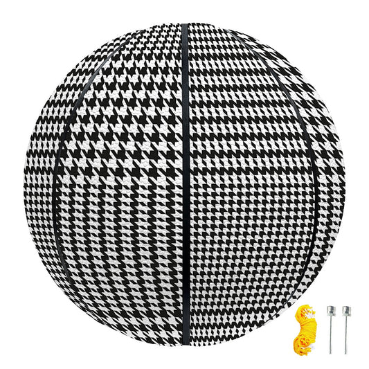 Black And White Glen Plaid Print Basketball