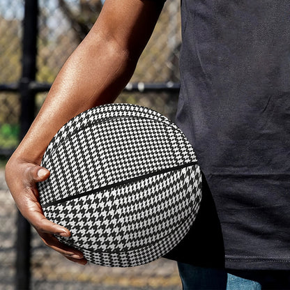 Black And White Glen Plaid Print Basketball
